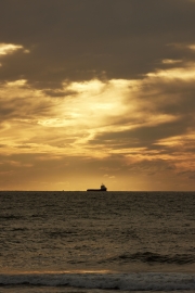 Ship infront of the sunset